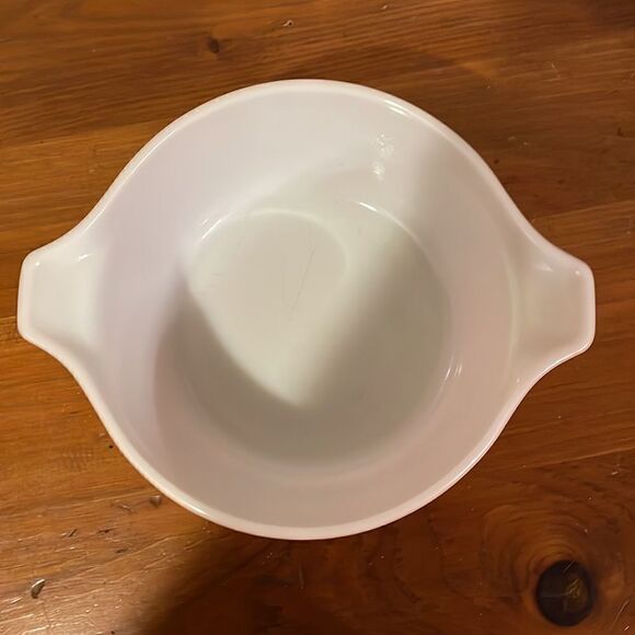 Vintage Pyrex 474-B Orange with White Flowers Bouquet Casserole 1.5 Quart - Picture 6 of 8